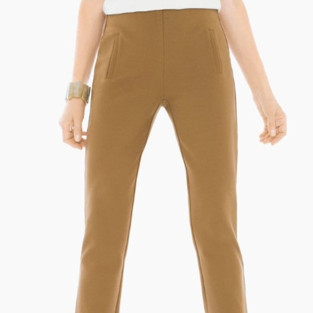Chico's Petite Brevity Brown Juliet Ankle Pants .5 / S / 6 Petite - Picture 2 of 6